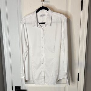 Elegant White Button Down Shirt for Women. NWOT